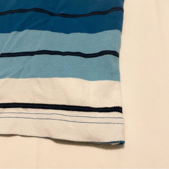 Tommy Hilfiger Kids Blue Striped Polo Shirt Long Sleeve Size Small (6-7) - Picture 15 of 16